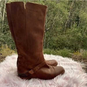 UGG Channing ll Brown Leather Knee High Riding Boots Size 8.5